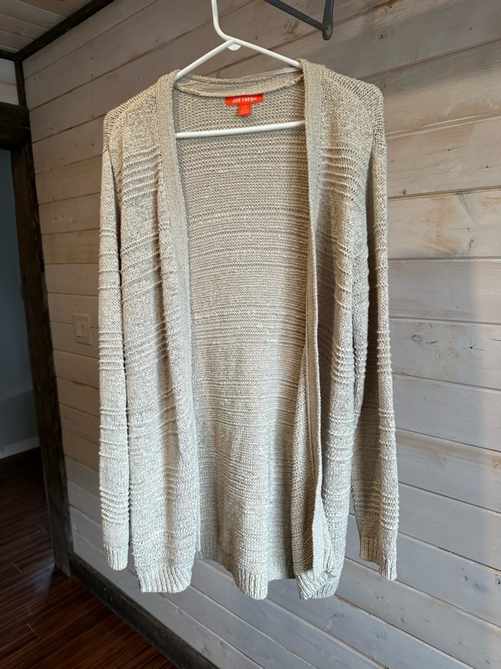 Joe Fresh | Cream Coloured Textured Open Front Cardigan